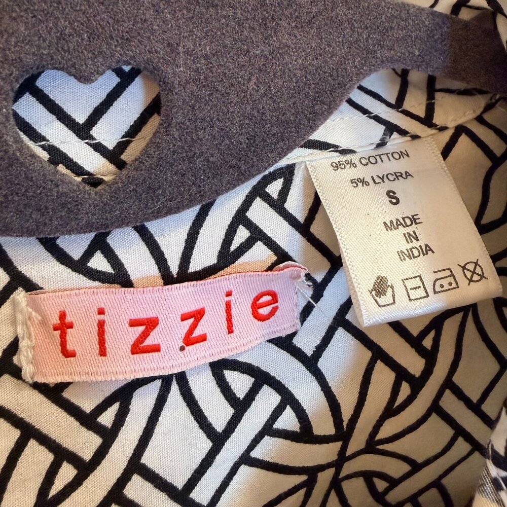 Tizzie Geometric Button-Front Shirt Dress Size S - Picture 2 of 10